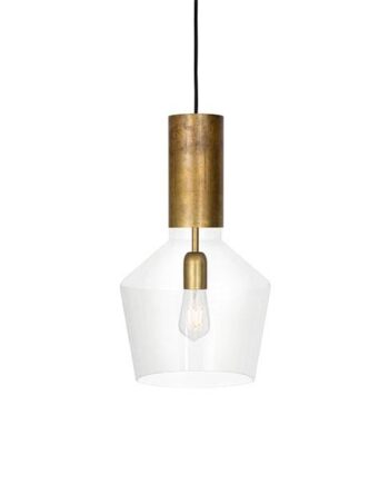 Konsthantverk Fenomen Bred Pendel Klart Glas   Messing