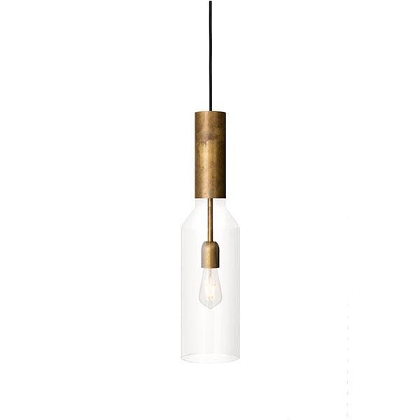 Konsthantverk Fenomen Smal Pendel Klart Glas Messing