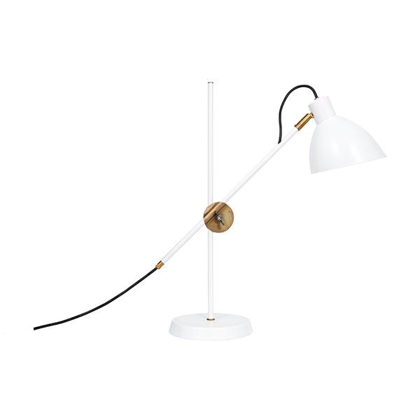 Konsthantverk Kh Bordlampe Rå Messing Hvid