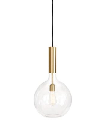 Konsthantverk Rosdala Lille Pendel Klart Glas   Slebet Messing