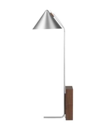 Kristina Dam Studio Cone Gulvlampe Børstet Aluminium   Valnød