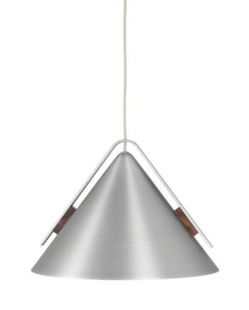 Kristina Dam Studio Cone Pendel Stor Børstet Aluminium   Valnød