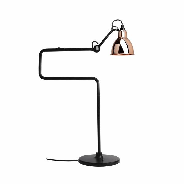 Lampe Gras N317 Bordlampe Mat Sort Kobber