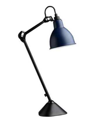 Lampe Gras N205 Bordlampe Mat Sort   Mat Blå