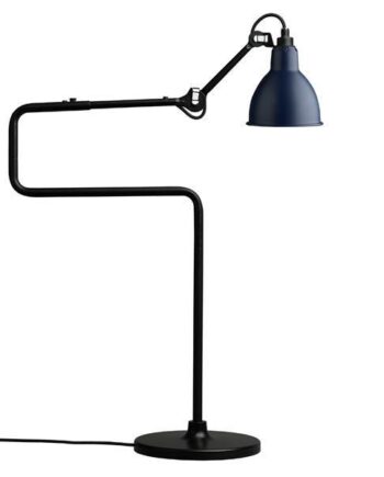 Lampe Gras N317 Bordlampe Mat Sort   Mat Blå