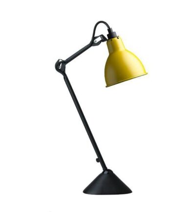 Lampe Gras N205 Bordlampe Mat Sort   Mat Gul