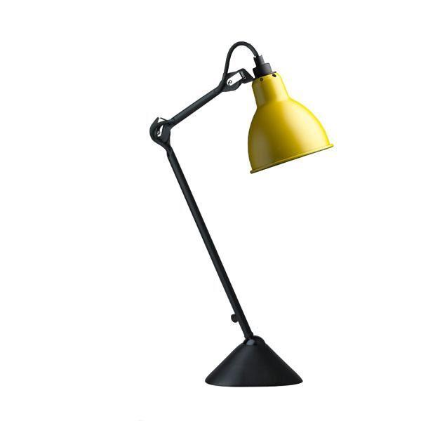 Lampe Gras N205 Bordlampe Mat Sort Mat Gul