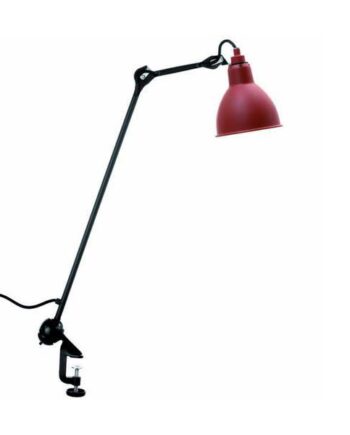 Lampe Gras N201 Bordlampe Mat Sort   Mat Rød