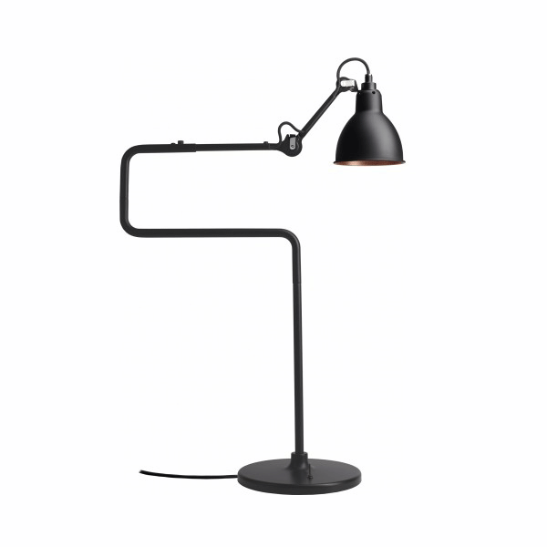 Lampe Gras N317 Bordlampe Mat Sort Mat Sort Kobber