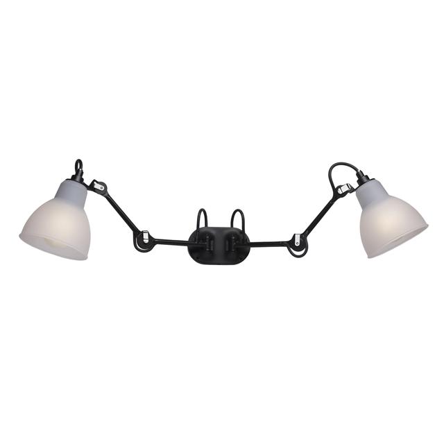 Lampe Gras N204 Double Badeværelses Væglampe Sort Polykarbonat 8211 Dcwéditions