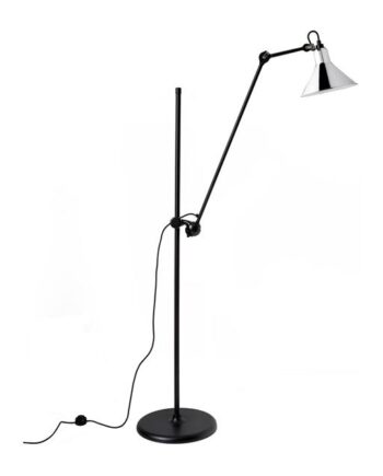 Lampe Gras N215 Gulvlampe Mat Sort   Krom
