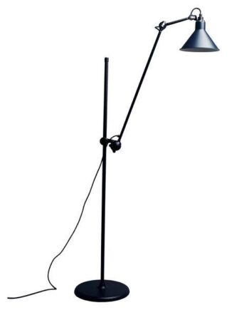 Lampe Gras N215 Gulvlampe Mat Sort   Mat Blå