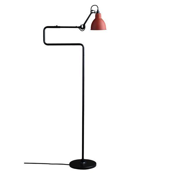 Lampe Gras N411 Gulvlampe Mat Sort Mat Rød