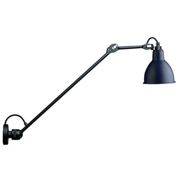 Lampe Gras N304 L60 Væglampe Mat Sort Blå Hardwired