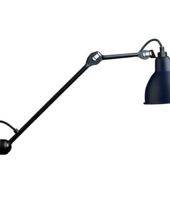 Lampe Gras N304 L40 Væglampe Mat Sort   Blå Hardwired