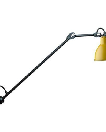 Lampe Gras N304 L60 Væglampe Mat Sort   Gul Hardwired