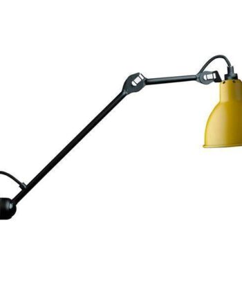 Lampe Gras N304 L40 Væglampe Mat Sort   Gul Hardwired