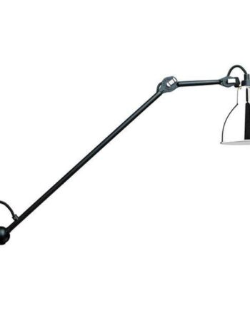 Lampe Gras N304 L60 Væglampe Mat Sort   Krom Hardwired