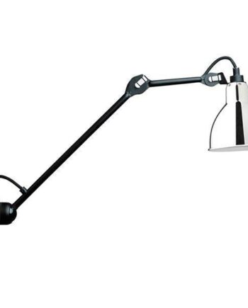 Lampe Gras N304 L40 Væglampe Mat Sort   Krom Hardwired