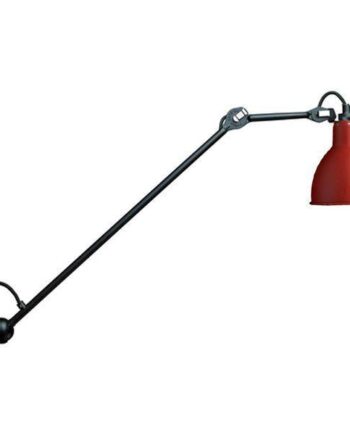 Lampe Gras N304 L60 Væglampe Mat Sort   Rød Hardwired