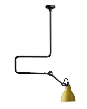 Lampe Gras N312 Loftlampe Mat Sort   Gul