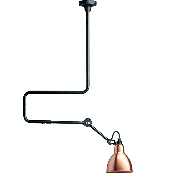 Lampe Gras N312 Loftlampe Mat Sort Kobber