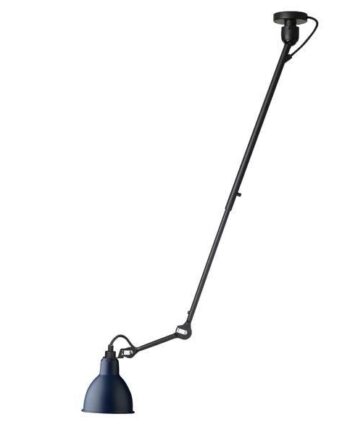 Lampe Gras N302 Loftlampe Mat Sort   Mat Blå