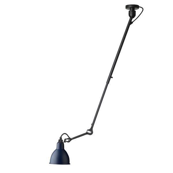 Lampe Gras N302 Loftlampe Mat Sort Mat Blå