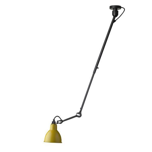 Lampe Gras N302 Loftlampe Mat Sort Mat Gul
