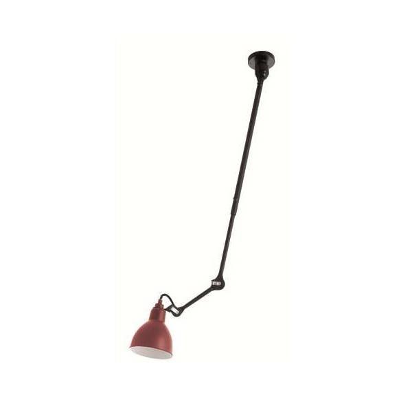 Lampe Gras N302 Loftlampe Mat Sort Mat Rød