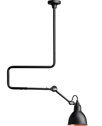 Lampe Gras N312 Loftlampe Mat Sort Mat Sort Kobber