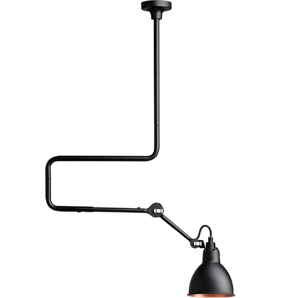 Lampe Gras N312 Loftlampe Mat Sort Mat Sort Kobber