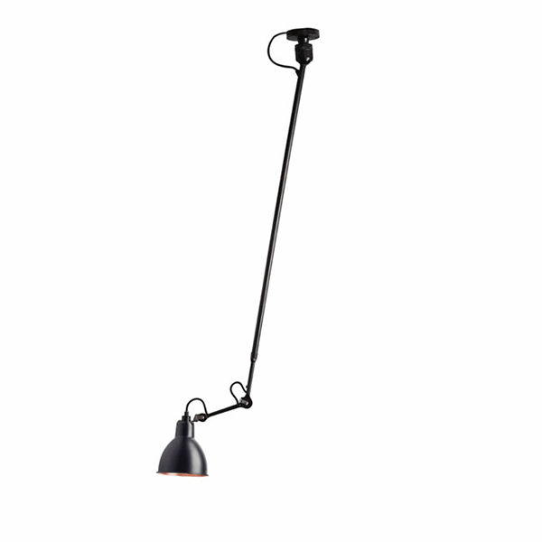 Lampe Gras N302 Loftlampe Mat Sort Mat Sort Kobber