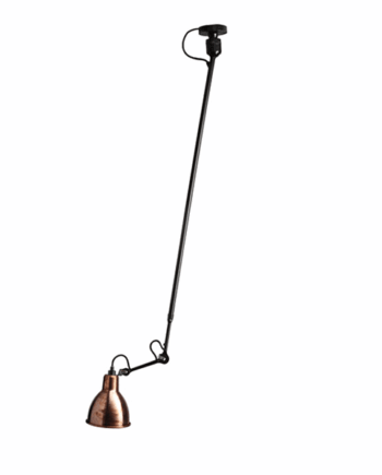 Lampe Gras N302 Loftlampe Mat Sort   Rå Kobber