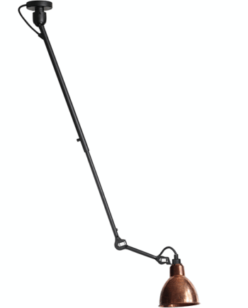 Lampe Gras N302 Loftlampe Mat Sort Rå Kobber Hvid