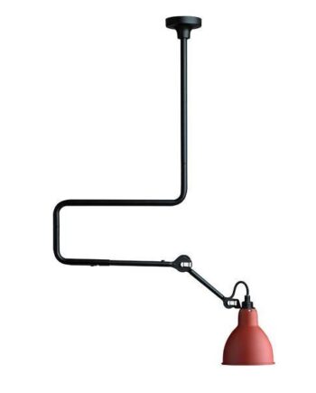 Lampe Gras N312 Loftlampe Mat Sort   Rød