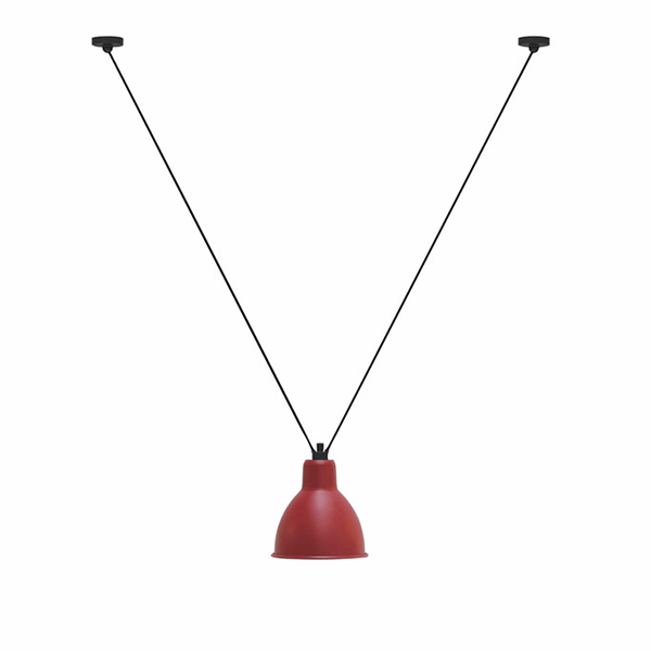 Lampe Gras N323 Pendel Mat Rød Round