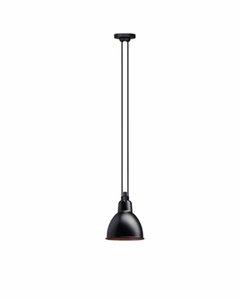 Lampe Gras N322 Pendel Mat Sort   Kobber Round