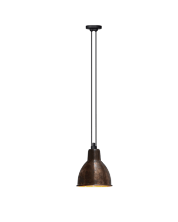 Lampe Gras N322   Pendel Rå Kobber   Hvid Round