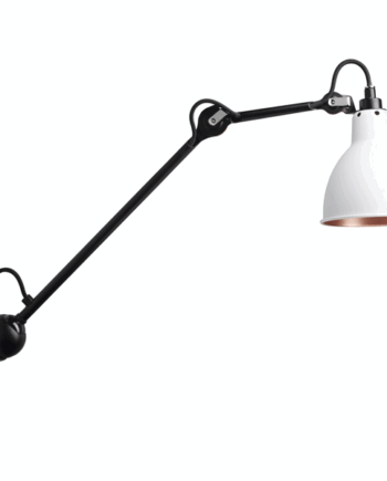 Lampe Gras N222 Væglampe Mat Sort Hvid Kobber