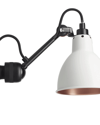 Lampe Gras N304 Væglampe Mat Sort Hvid Kobber Hardwired