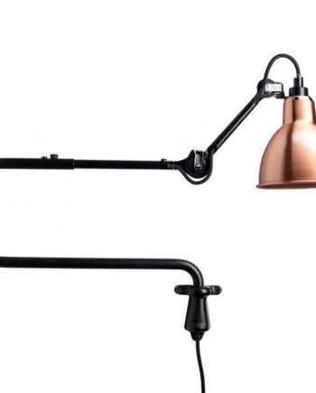 Lampe Gras N303 Væglampe Mat Sort   Kobber
