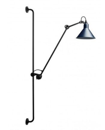 Lampe Gras N214 Væglampe Mat Sort   Mat Blå