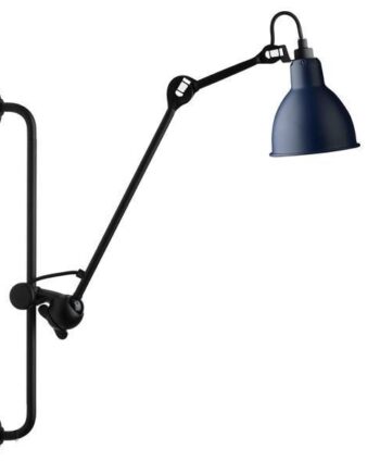 Lampe Gras N210 Væglampe Mat Sort   Mat Blå
