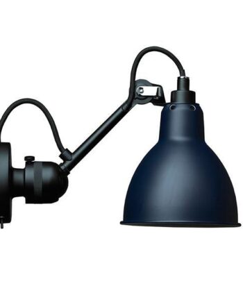 Lampe Gras N304 Væglampe Mat Sort   Mat Blå Med Tænd Sluk