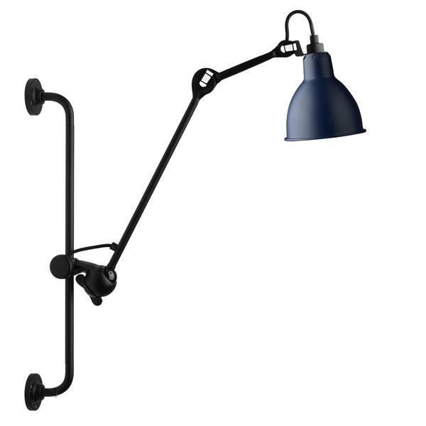 Lampe Gras N210 Væglampe Mat Sort Mat Blå
