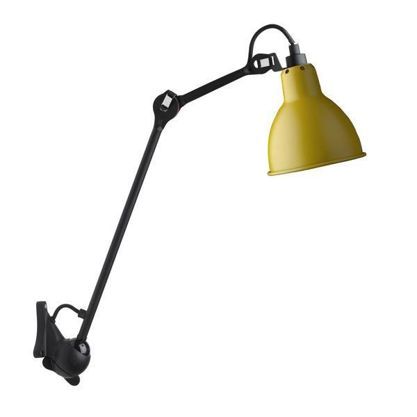 Lampe Gras N222 Væglampe Mat Sort Mat Gul