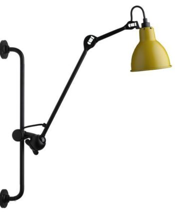 Lampe Gras N210 Væglampe Mat Sort   Mat Gul