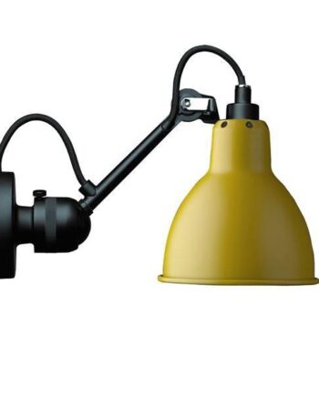 Lampe Gras N304 Væglampe Mat Sort   Mat Gul Hardwired