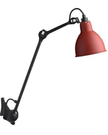 Lampe Gras N222 Væglampe Mat Sort   Mat Rød